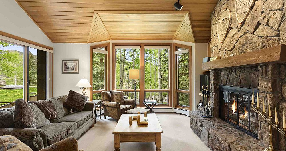Enjoy a wood burning fireplace after a long day on the slopes. Photo: Woodrun V - image_2